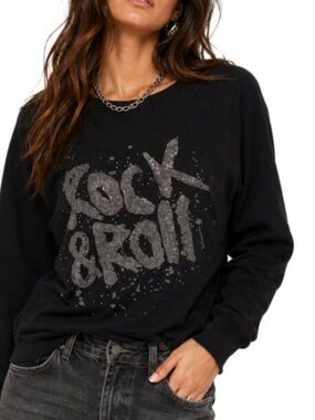 Zadig & Voltaire Upper Rock & Roll Strass Sweatshirt Black Size S